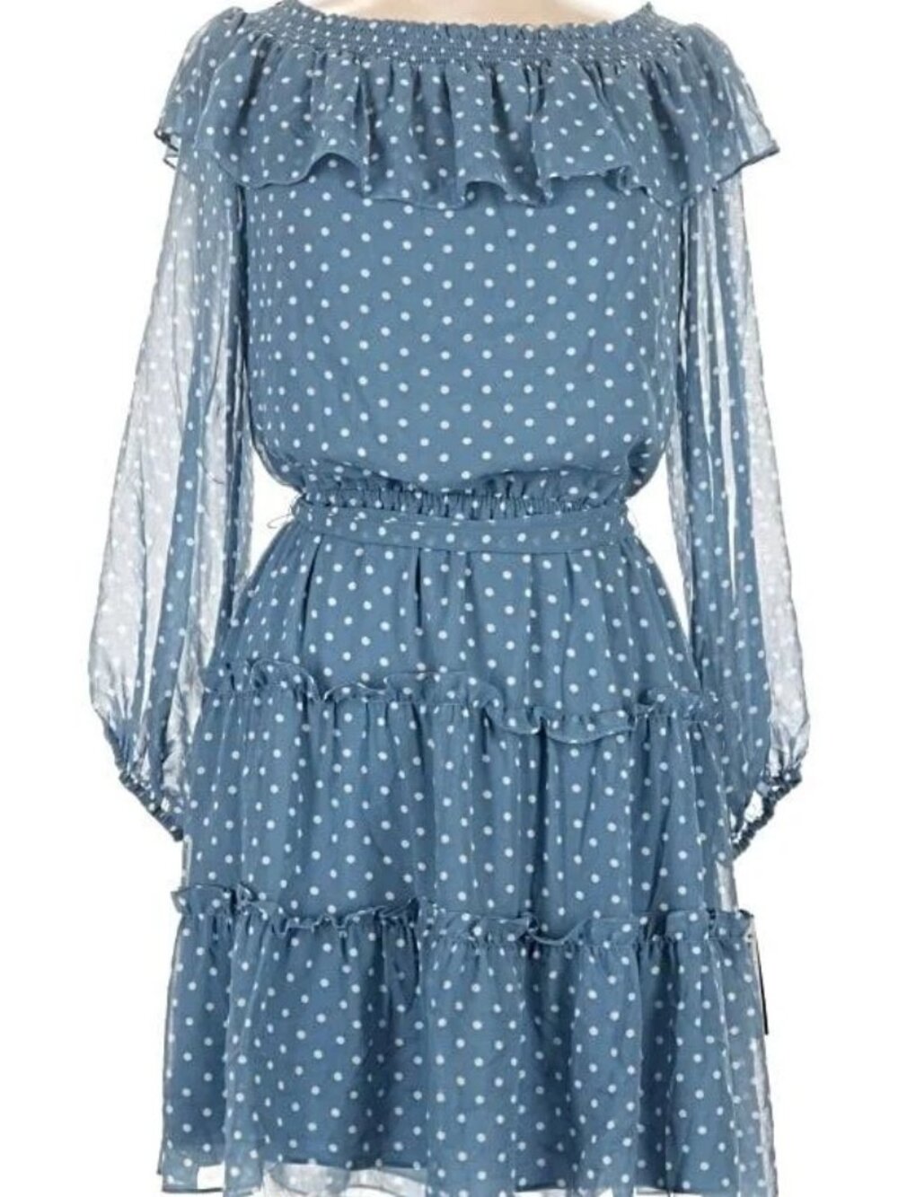 Lauren by Ralph Lauren Women's Off-the-Shoulder Georgette Tiered Dress